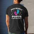 Gender Reveal Poppa Baby Shower Dad Pregnancy Announcement Mens Back Print T-shirt Gifts for Him
