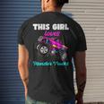 This Girl Loves Monster Trucks Pink Monster Truck Girl Men's Back Print T-shirt Gifts for Him
