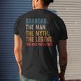 Grandad The Man The Myth The Legend The Bad Influence Gift For Mens Mens Back Print T-shirt Gifts for Him
