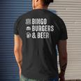 Grandpa Bingo Burgers And Beer Mens Back Print T-shirt Gifts for Him