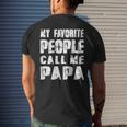 Grandpa Dad My Favorite People Call Me Papa Men's Back Print T-shirt Gifts for Him