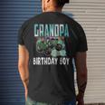 Grandpa Of The Birthday Boy Monster Truck Birthday Boy Mens Back Print T-shirt Gifts for Him