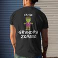 Grandpa Zombie Halloween Matching Family Costume Halloween Gift For Mens Mens Back Print T-shirt Gifts for Him
