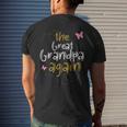 Great Grandpa Again 2023 Baby Shower Pregnancy Family Match Men's Back Print T-shirt Gifts for Him
