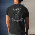 Grim Reaper Dark Humor Last Responder Men's Back Print T-shirt Gifts for Him