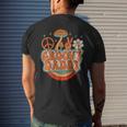 Mens Groovy Daddy 70S Aesthetic Nostalgia 1970S Hippie Dad Retro Men's T-shirt Back Print Gifts for Him