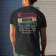 Grumpy Knows Everything If He Doesnt Know Fathers Day Men's T-shirt Back Print Gifts for Him