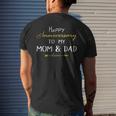 Happy Anniversary To My Mom And Dad Married Couples Gifts Mens Back Print T-shirt Gifts for Him