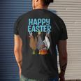 Happy Easter Chicken Bunnies Egg Poultry Farm Animal Farmer Men's Back Print T-shirt Gifts for Him