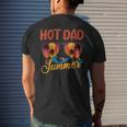 Mens Hot Dad Summer Father Grandpa Vintage Tropical Sunglasses Men's T-shirt Back Print Gifts for Him