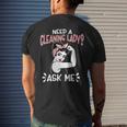Housekeeping Retro Woman Need A Cleaning Lady Ask Me Men's Back Print T-shirt Gifts for Him