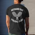 Husband Dad Legend Vintage Pickleball Fathers Day Men Men's T-shirt Back Print Gifts for Him