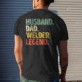 Husband Dad Welder Legend Funny Fathers Day Gift For Mens Mens Back Print T-shirt Gifts for Him