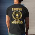 Mens Husband Trophy Cup Dad Fathers Day Men's Back Print T-shirt Gifts for Him