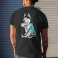 Husky Tattoo I Love Dad Fathers Day Men's T-shirt Back Print Gifts for Him