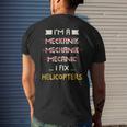 I Fix Helicopters Funny Mechanic Mens Back Print T-shirt Gifts for Him