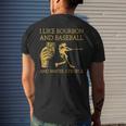 I Like Bourbon And Baseball Maybe 3 People I Like Bourbon Men's Crewneck Short Sleeve Back Print T-shirt Gifts for Him