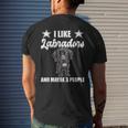 I Like Labradors And Maybe 3 People Black Lab Gift Labrador Men's Crewneck Short Sleeve Back Print T-shirt Gifts for Him