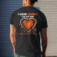 I Wear Orange For My Dad Ms Multiple Sclerosis Awareness Mens Back Print T-shirt Gifts for Him