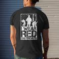 I Wear Red On Fridays Us Flag Military Army Mens Back Print T-shirt Gifts for Him