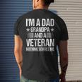 Im A Dad Grandpa And A Veteran Nothing Scares Me Distressed Mens Back Print T-shirt Gifts for Him