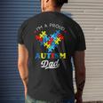 Im A Proud Autism Dad Autism Awareness Father Autistic Son Mens Back Print T-shirt Gifts for Him