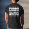 Im A Proud Girlfriend Of An Awesome Mechanic Mens Back Print T-shirt Gifts for Him