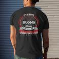 Irons Family Crest Irons Irons Clothing IronsIrons T For The Irons Men's T-shirt Back Print Gifts for Him