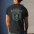 Johnston Clan Crest | Scottish Clan Johnston Family Badge Mens Back Print T-shirt Gifts for Him