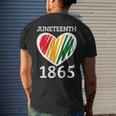 Junenth 1865 African American Freedom Day Men's Back Print T-shirt Gifts for Him