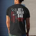 Just A Regular Dad Raising Wolves Not Sheep - Guns - On Back Men's T-shirt Back Print Gifts for Him