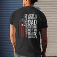 Mens Just A Regular Dad Trying Not To Raise Liberals Fathers Day Men's T-shirt Back Print Gifts for Him