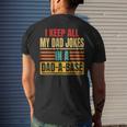 I Keep All My Dad Jokes In A Dad-A-Base Father Dad Vintage Men's T-shirt Back Print Gifts for Him