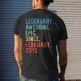 Legendary Awesome Epic Since February 2015 Vintage Birthday Men's T-shirt Back Print Gifts for Him