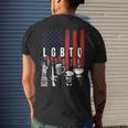 Lgbtq Liberty Guns Bible Trump Bbq Usa Flag Vintage Men's Back Print T-shirt Gifts for Him