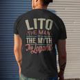 Lito From Grandchildren Lito The Myth The Legend Gift For Mens Mens Back Print T-shirt Gifts for Him