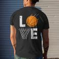 Love Basketball Sports Valentines Day Costume Men's Back Print T-shirt Gifts for Him
