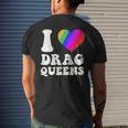 I Love Drag Queens I Heart Drag Queens Lover Supporter Men's Back Print T-shirt Gifts for Him