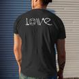 Love Fire Fighter Fireman Dad Men's T-shirt Back Print Gifts for Him