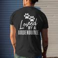 Loved By A Goldendoodle For Dog Mom Or Dad Men's Back Print T-shirt Gifts for Him