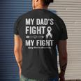 Lung Cancer Awareness Dad My Dads Fight Is My Fight Men's Back Print T-shirt Gifts for Him