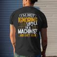 Mens Machinist Operator Vintage Fathers Day For Dad Men's T-shirt Back Print Gifts for Him