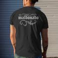 Maldonado Filigree Old English Mens Back Print T-shirt Gifts for Him