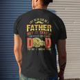 Any Man Can Be Father Takes A Badass Single Dad Be A Mom Too Men's Back Print T-shirt Gifts for Him