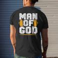 Man Of God Christian Believer Dad Daddy Father’S Day Cute Men's Back Print T-shirt Gifts for Him