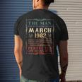 March 1982 The Man Myth Legend 41 Year Old Birthday Gifts Mens Back Print T-shirt Gifts for Him
