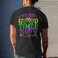 Mardi Gras Let The Good Times Roll Fleur De Lis Men's T-shirt Back Print Gifts for Him