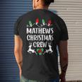 Mathews Name Gift Christmas Crew Mathews Mens Back Print T-shirt Gifts for Him