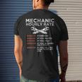 Mechanic Hourly Rate Repairing Prices Repairman Gift Mens Back Print T-shirt Gifts for Him