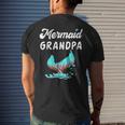 Mermaid Grandpa Girl Mermaid Party Men's Back Print T-shirt Gifts for Him